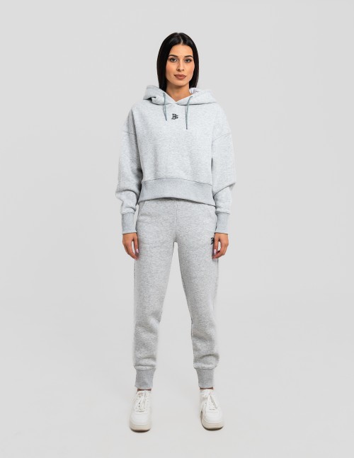 Сет cropped oversize сиво