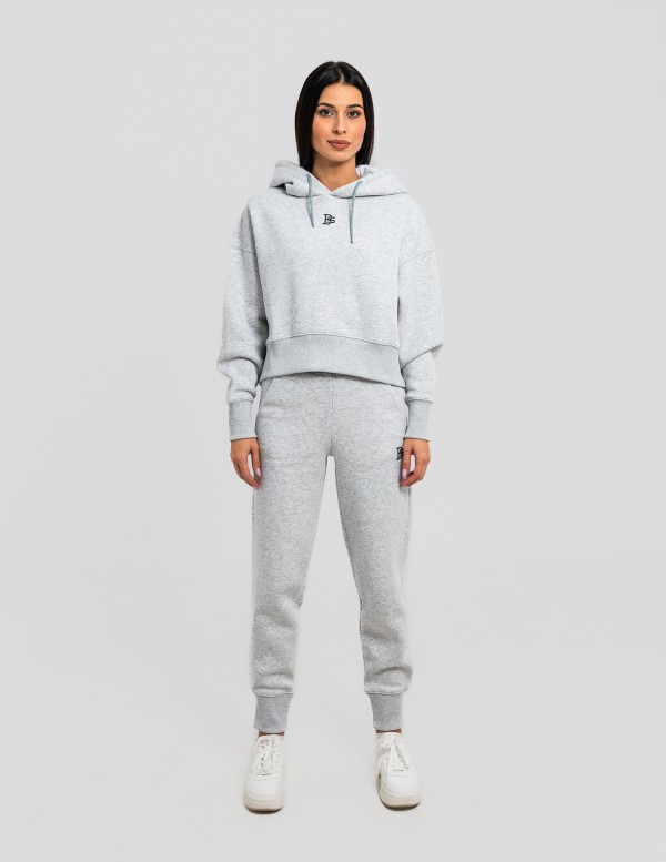 Сет cropped oversize сиво