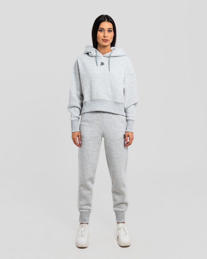Сет cropped oversize сиво
