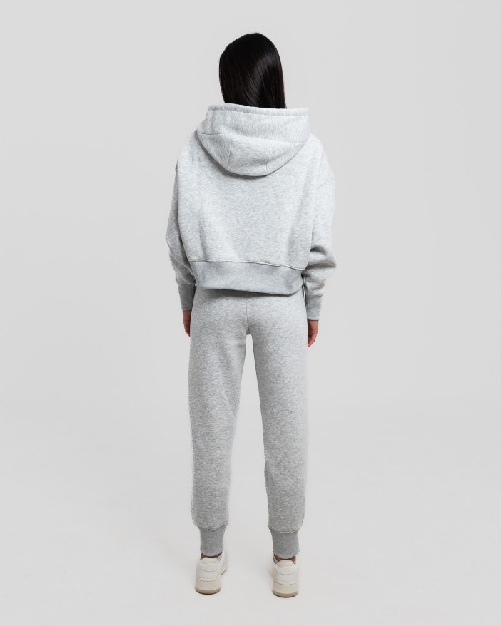 Сет cropped oversize сиво