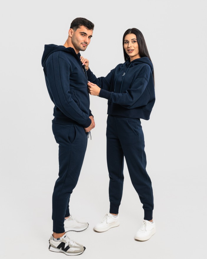 Сет cropped oversize тъмносиньо