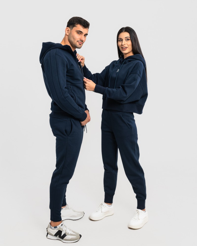 Сет cropped oversize тъмносиньо