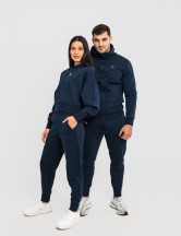 Сет cropped oversize тъмносиньо