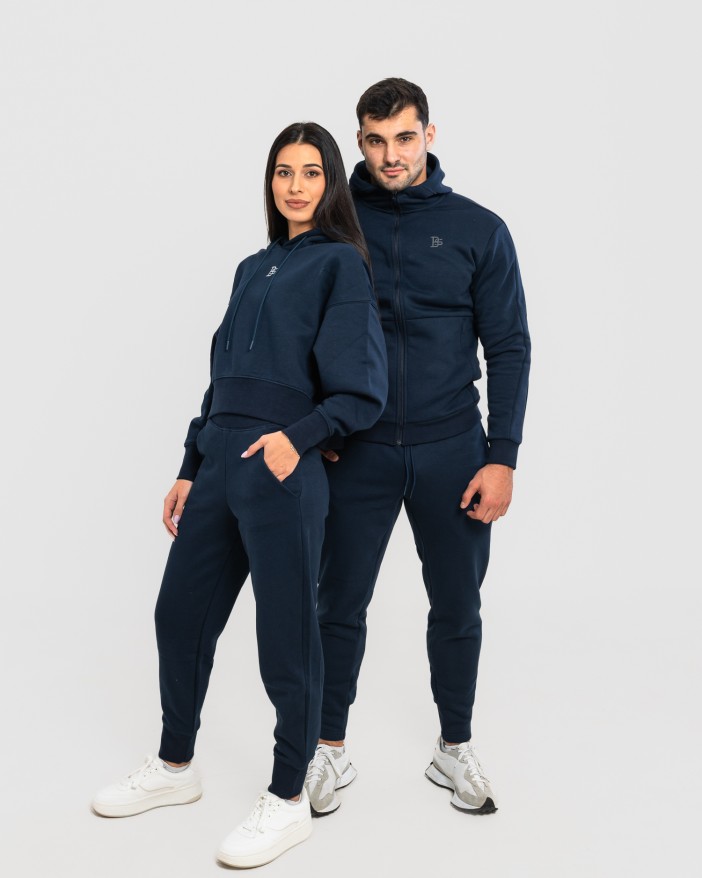 Сет cropped oversize тъмносиньо