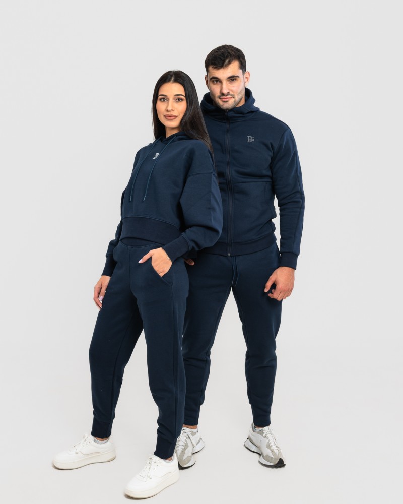 Сет cropped oversize тъмносиньо