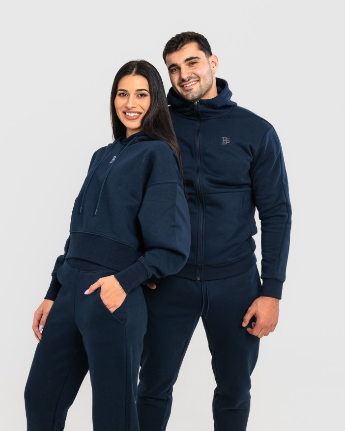 Сет cropped oversize тъмносиньо