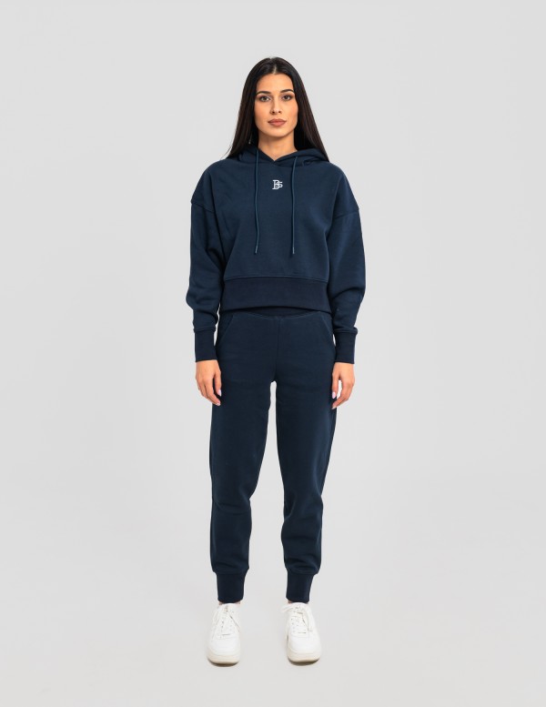 Сет cropped oversize тъмносиньо