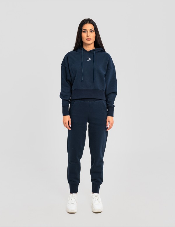 Сет cropped oversize тъмносиньо