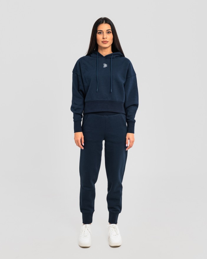 Сет cropped oversize тъмносиньо