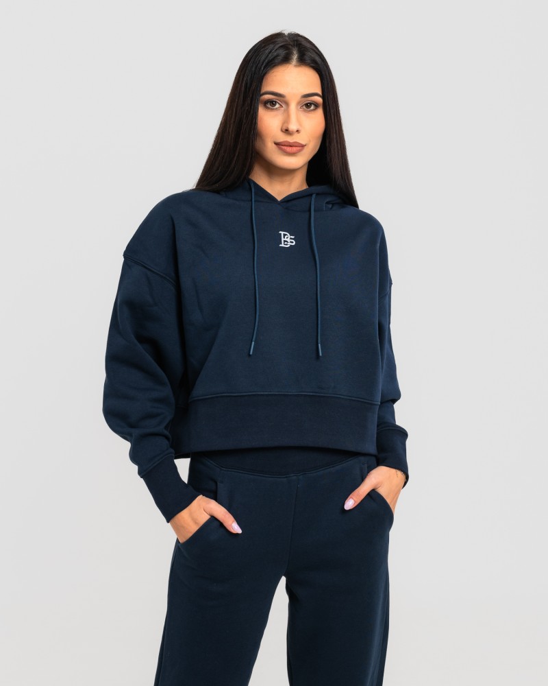 Сет cropped oversize тъмносиньо