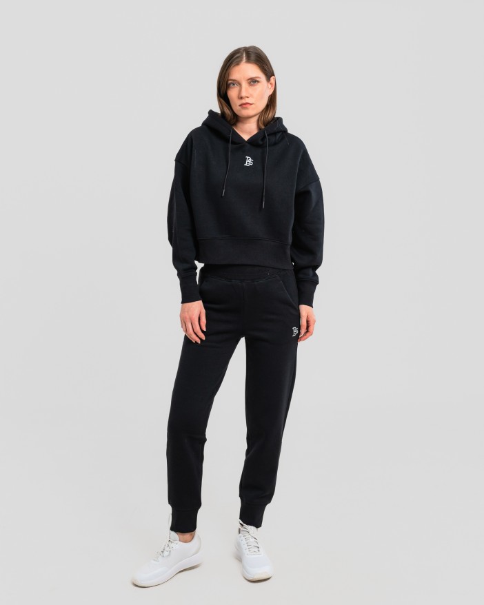 Сет cropped oversize черно
