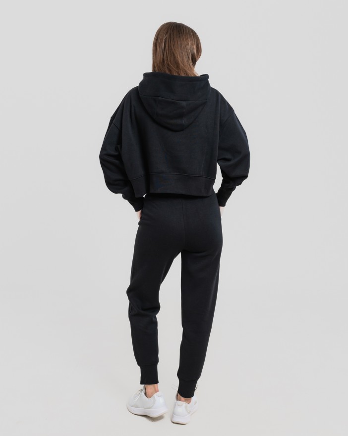 Сет cropped oversize черно