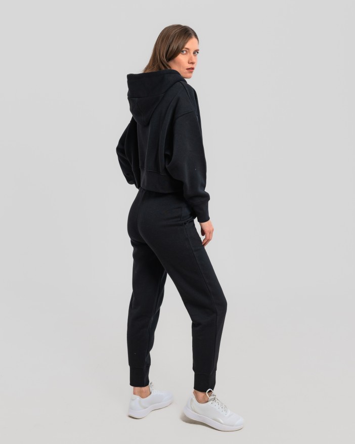 Сет cropped oversize черно