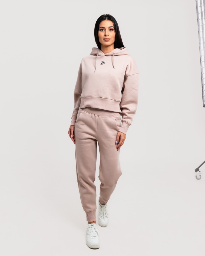 Сет cropped oversize пудра