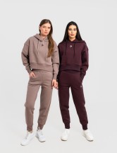 Сет cropped oversize кафяво