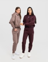 Сет cropped oversize бордо