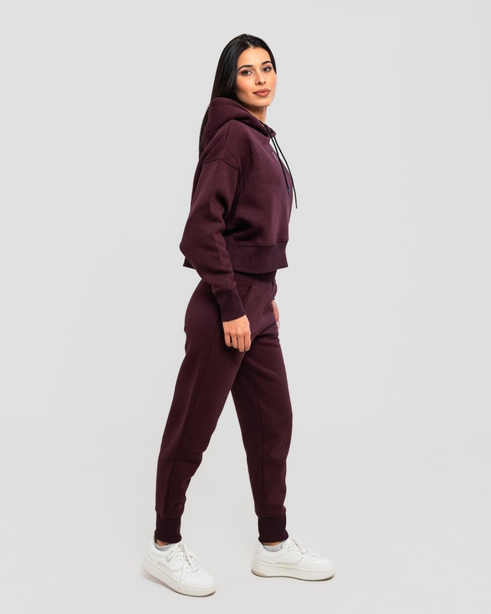 Сет cropped oversize бордо