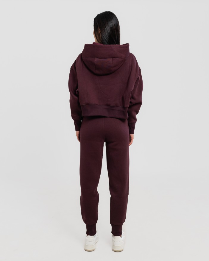 Сет cropped oversize бордо
