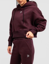 Сет cropped oversize бордо
