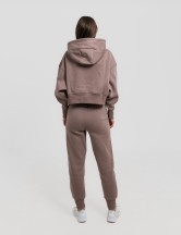 Сет cropped oversize кафяво