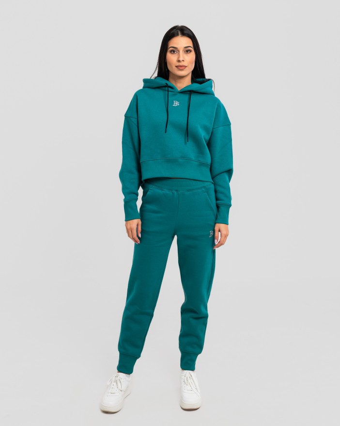 Сет cropped oversize green