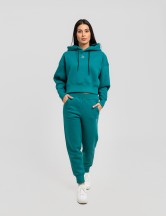 Сет cropped oversize green