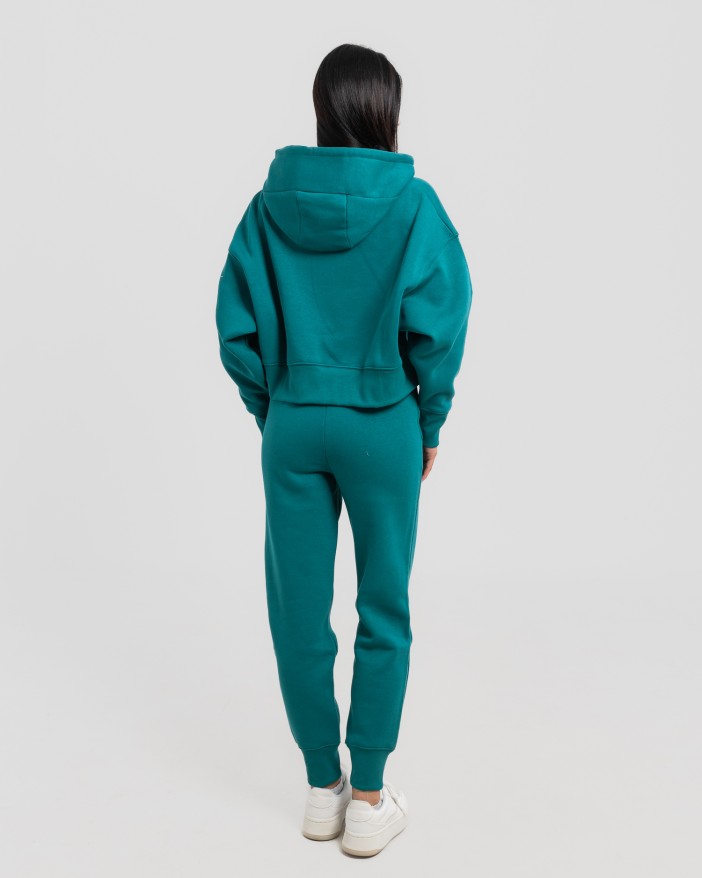 Сет cropped oversize green