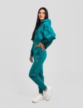 Сет cropped oversize green