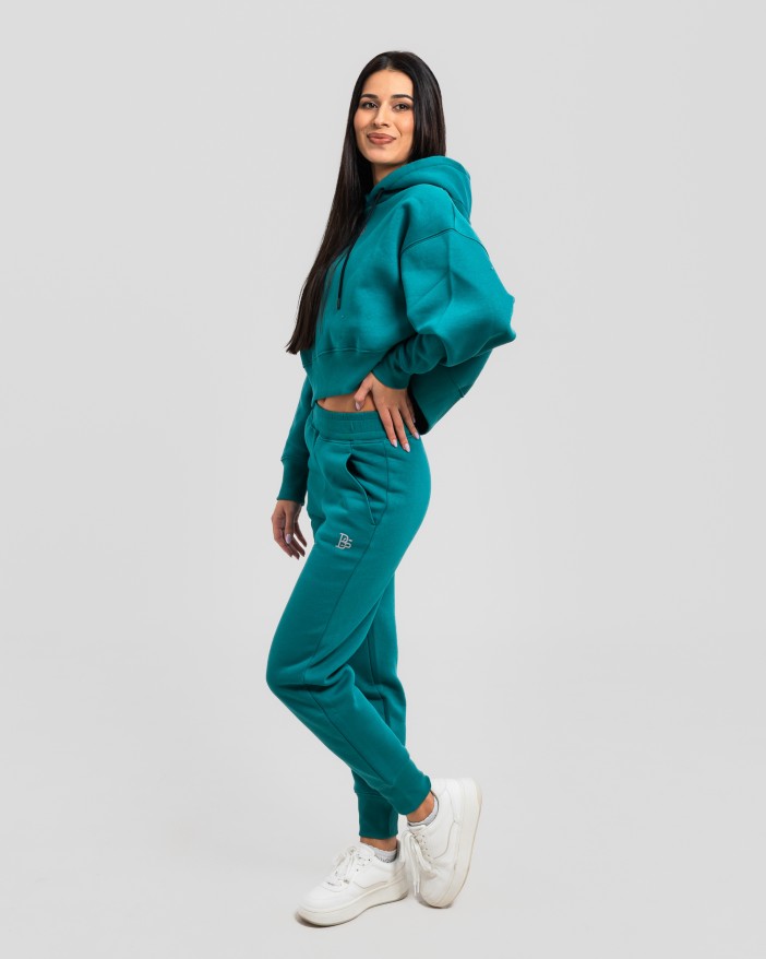 Сет cropped oversize green