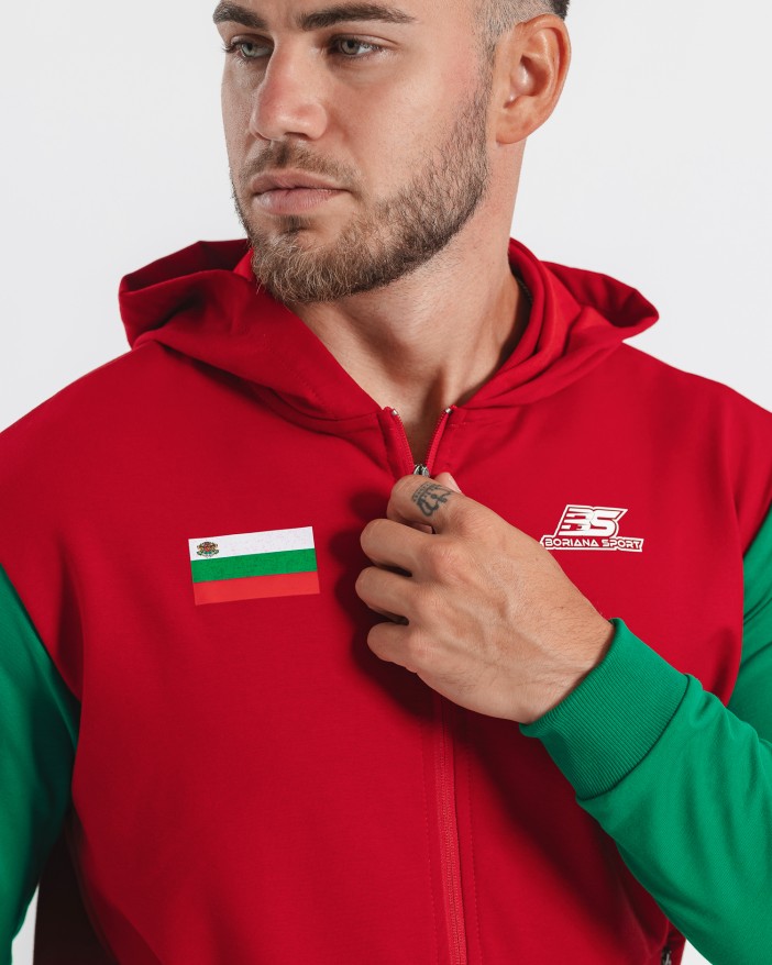 Спортен Екип България Памук BS в Червено