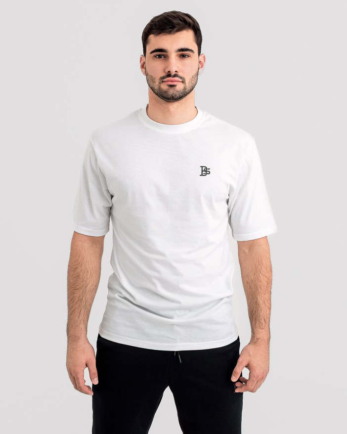 Мъжка oversize тениска "BOLD" бяла