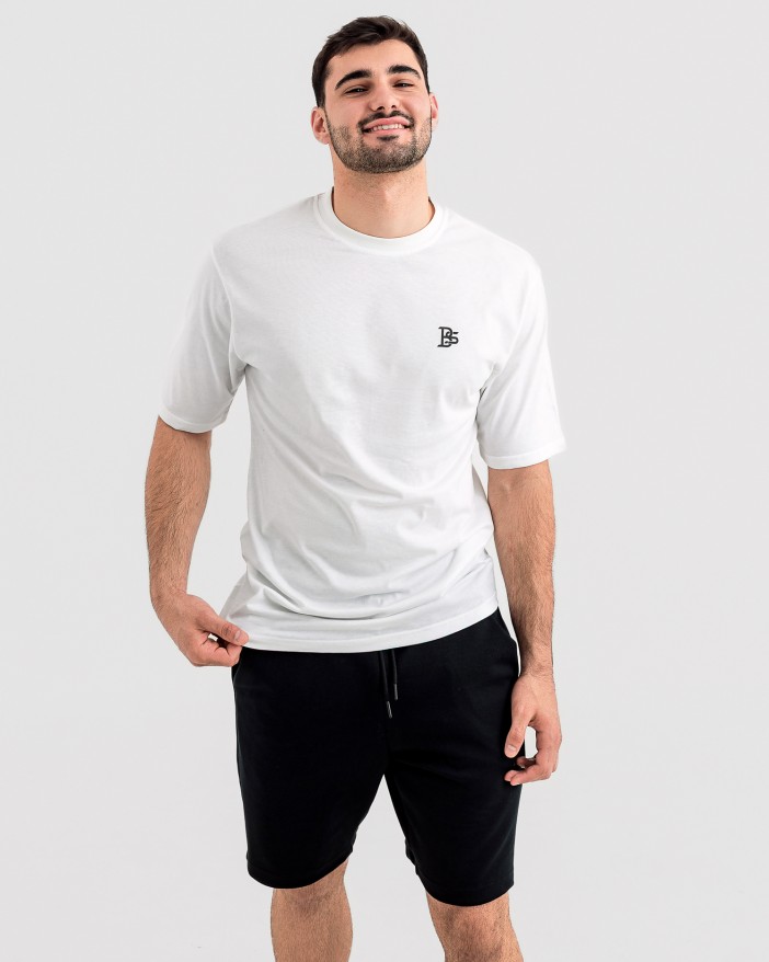 Мъжка oversize тениска "BOLD" бяла