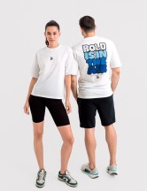 Мъжка oversize тениска "BOLD" бяла