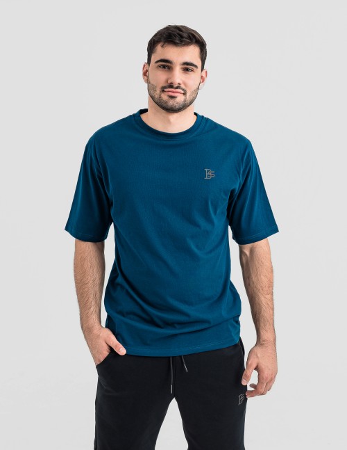 Мъжка oversize тениска в петрол