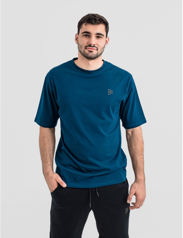Мъжка oversize тениска в петрол