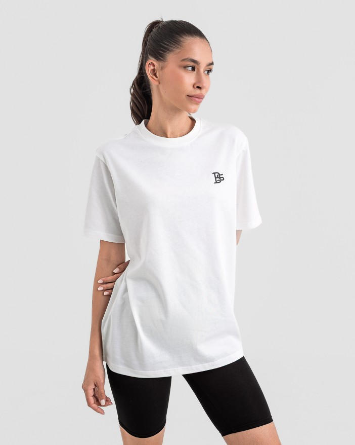 Дамска oversize тениска в бяло