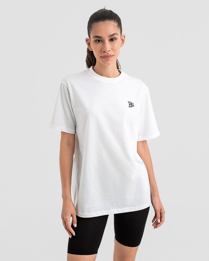 Дамска oversize тениска в бяло
