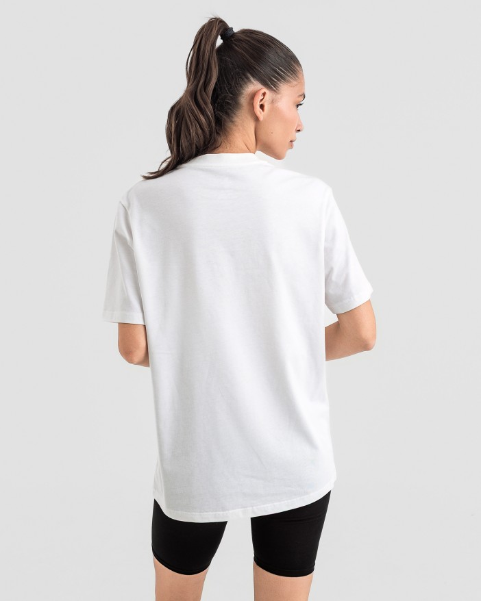 Дамска oversize тениска в бяло