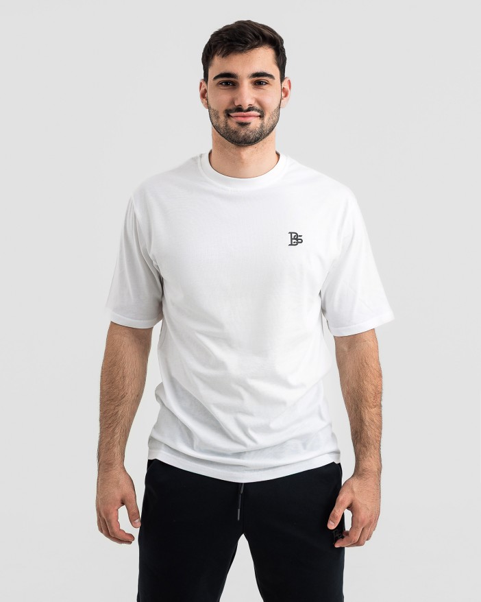 Мъжка oversize тениска в бяло