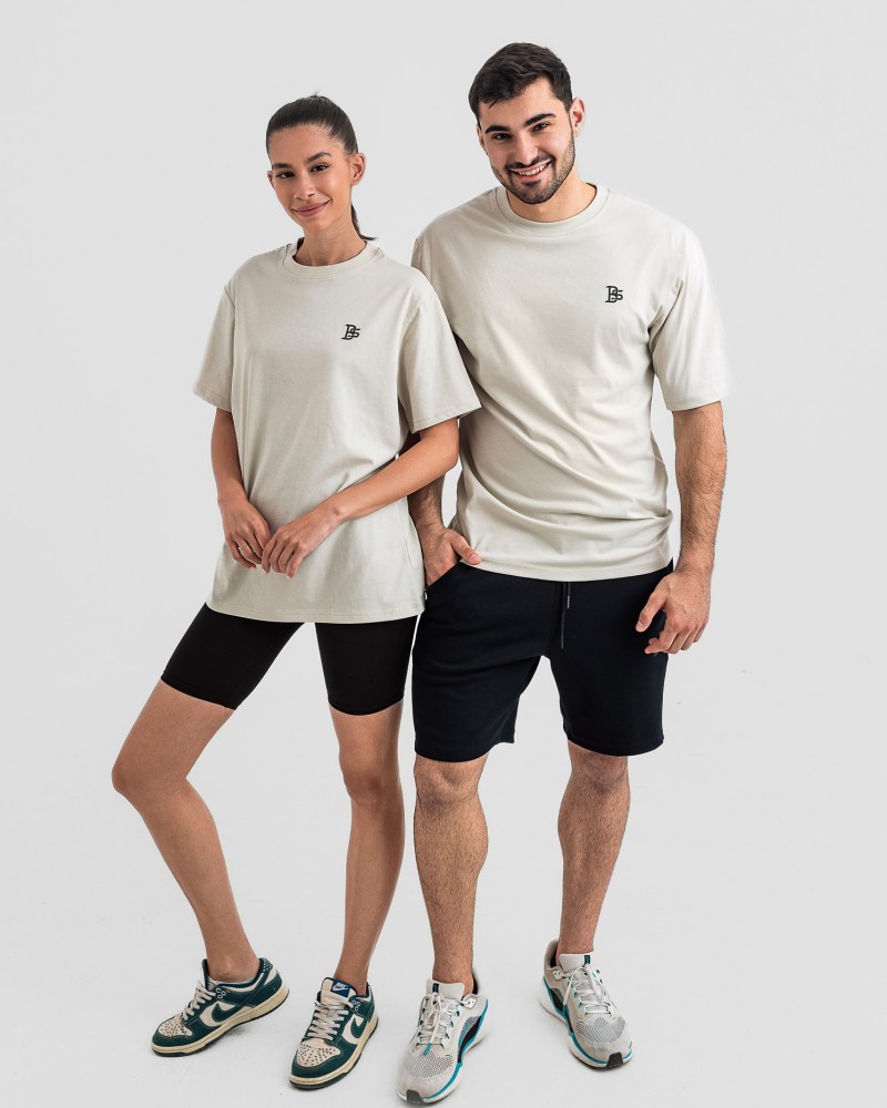 Мъжка oversize тениска stone grey 