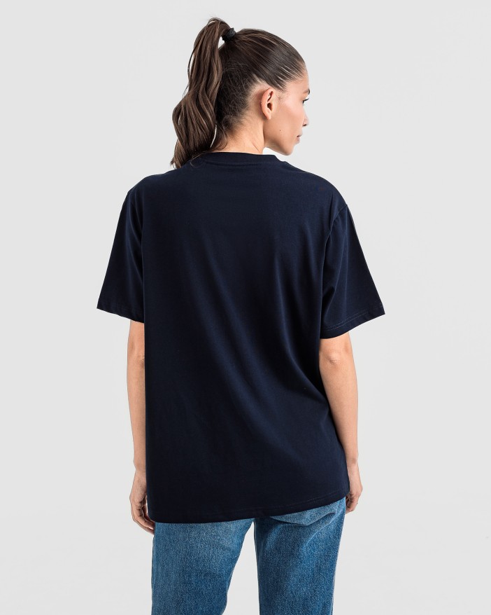 Дамска oversize тениска в тъмносиньо