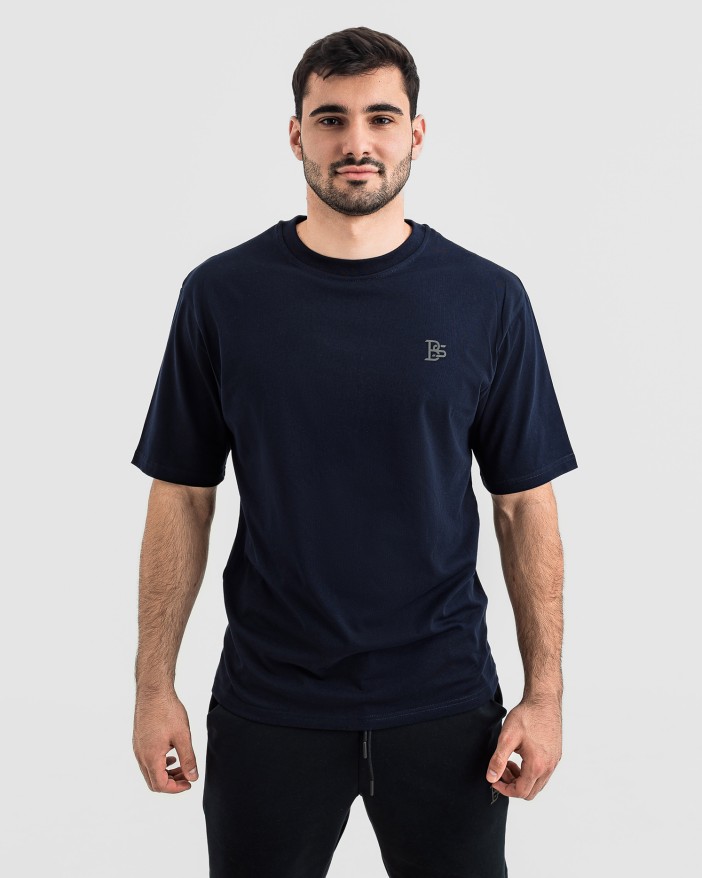 Мъжка oversize тениска тъмносиньо