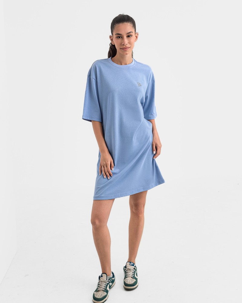Рокля oversize в светлосиньо