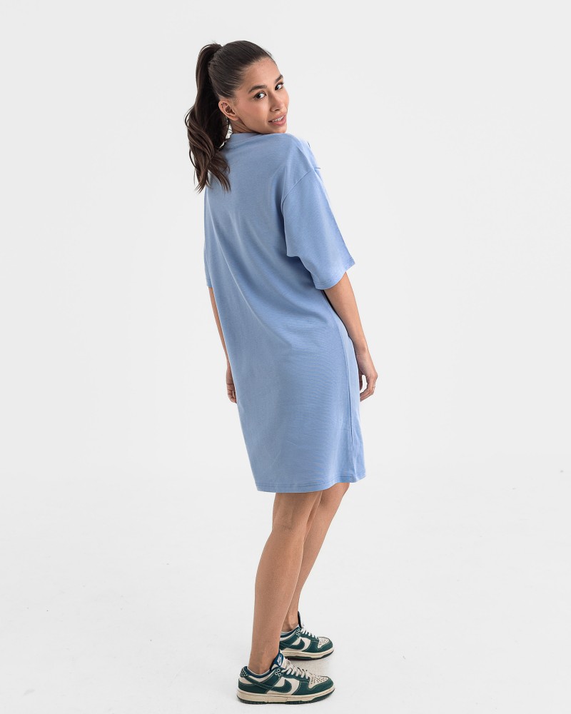 Рокля oversize в светлосиньо