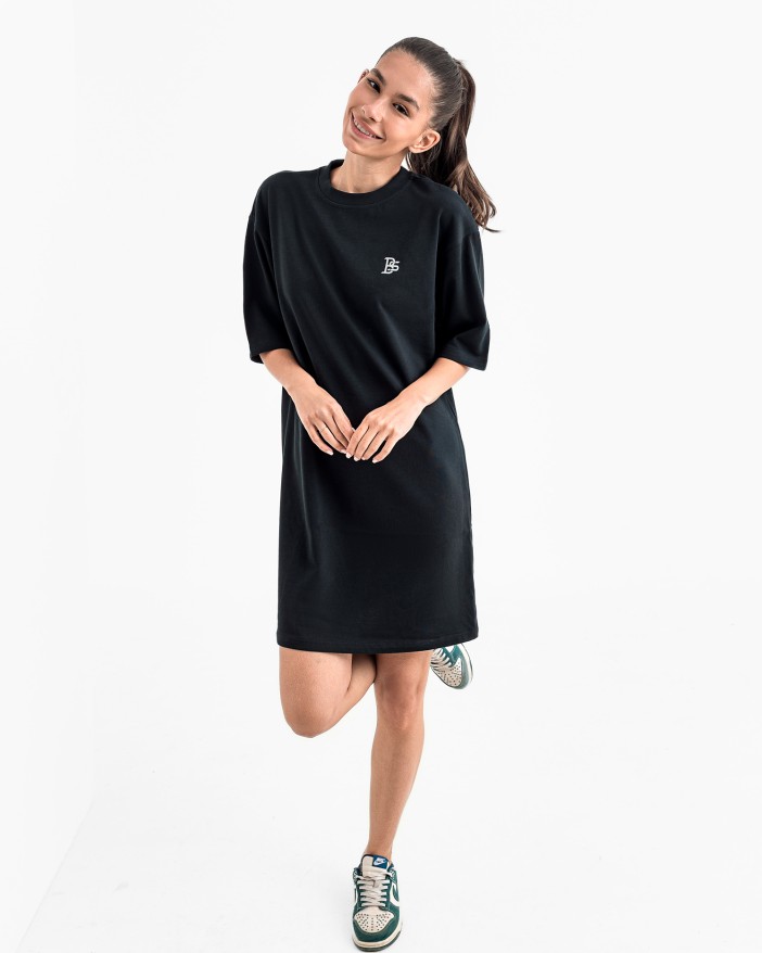 Рокля oversize в черно