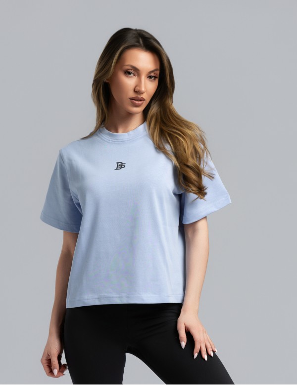 Къс oversize в светлосиньо